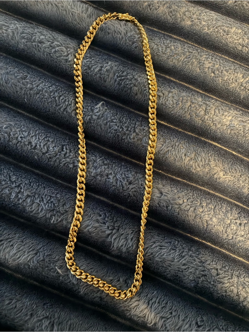 Gold Plated 14k Cuban Link Chain Necklace - Classic Gold Color